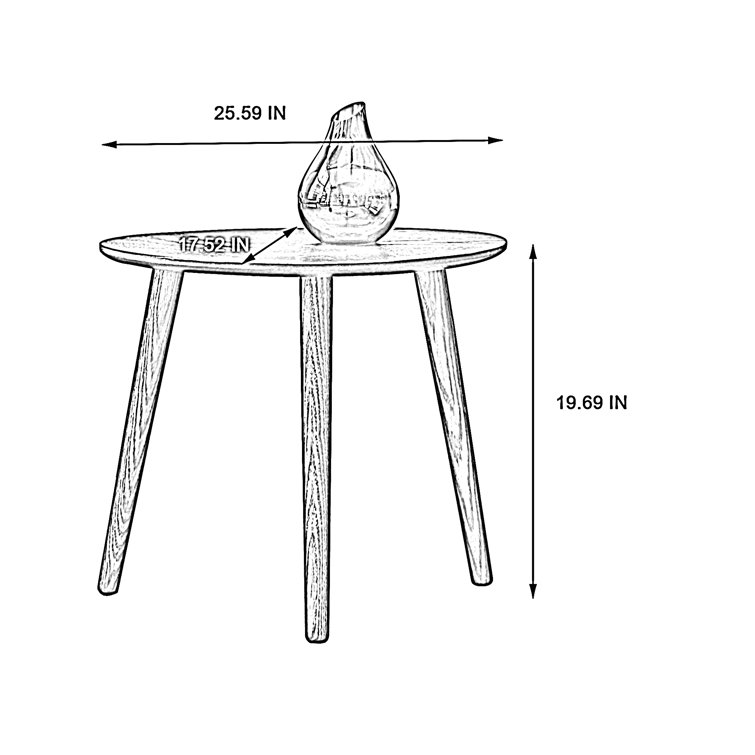 Oliver Keerstin Solid Wood End Table Wayfair